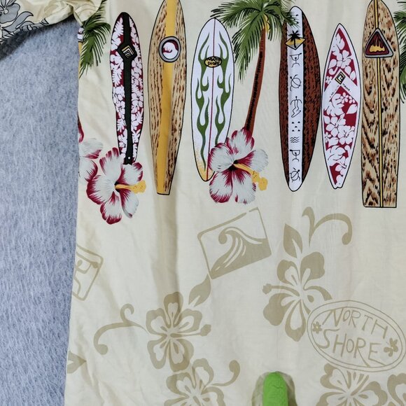 Hawaiian Togs Shirt Mens Large Yellow Maui North Shore Surfing Camp Collar - Picture 5 of 7